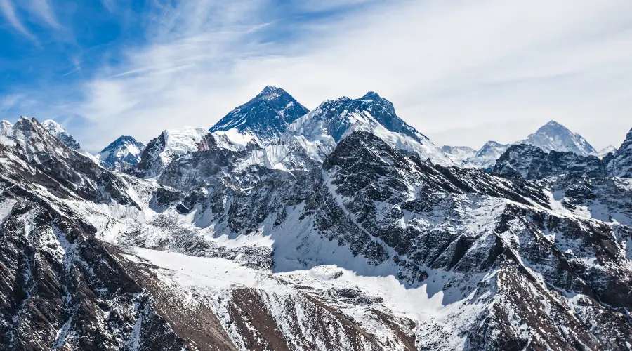 beautiful view of mountain range in nepal